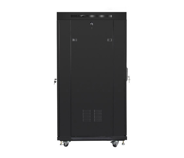 LANBERG Szafa instalacyjna rack stojąca 19 27U 600x800 czarna, drzwi szklane LCD (Flat pack) FF01-6827-12BL - 704974 - zdjęcie 4